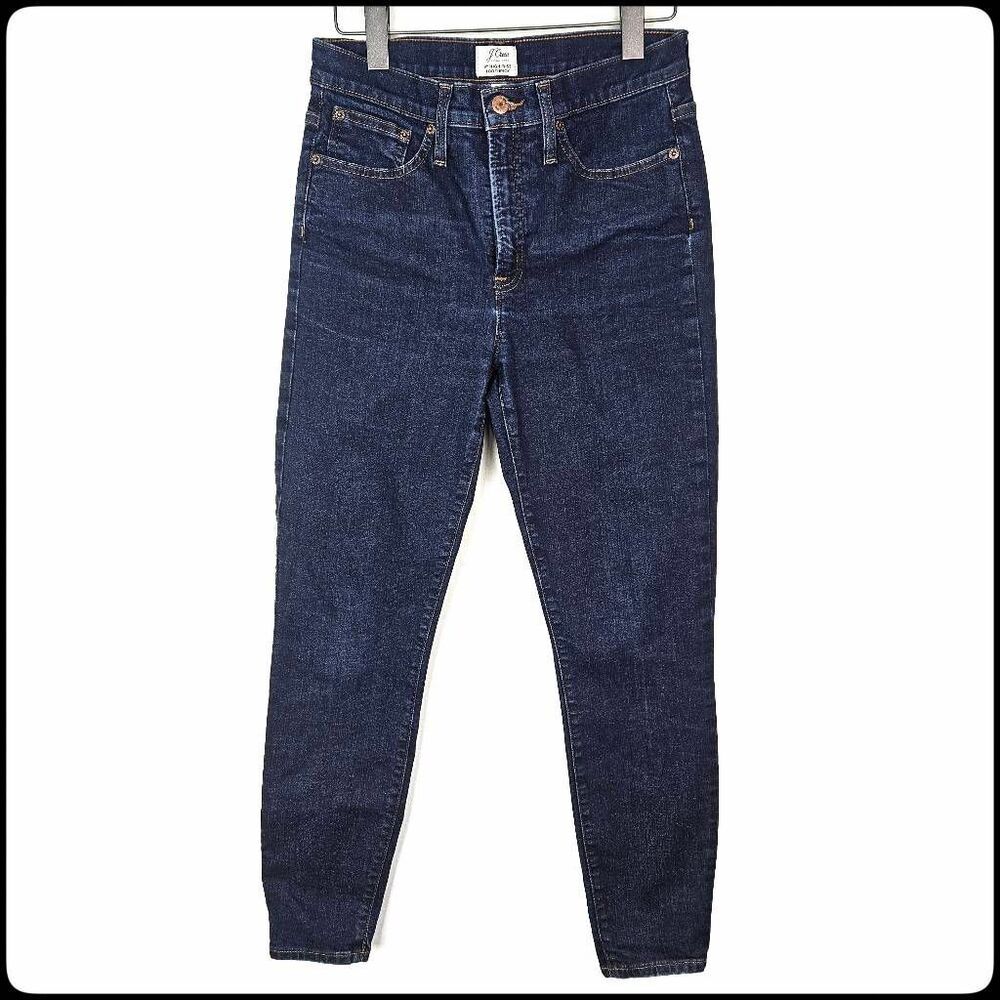 J. CREW 9" High Rise Toothpick Women's Deep Wash Casual Everyday Skinny Jeans 29
